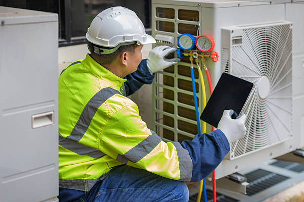 Professional Hvac technician working in Central Square, NY